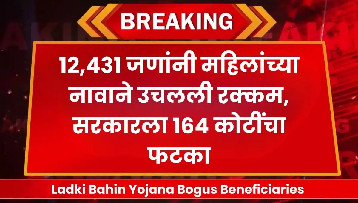 Ladki Bahin Yojana Bogus Beneficiaries: १२,४३१ जणांनी महिलांच्या नावाने उचलली रक्कम, सरकारला १६४ कोटींचा फटका